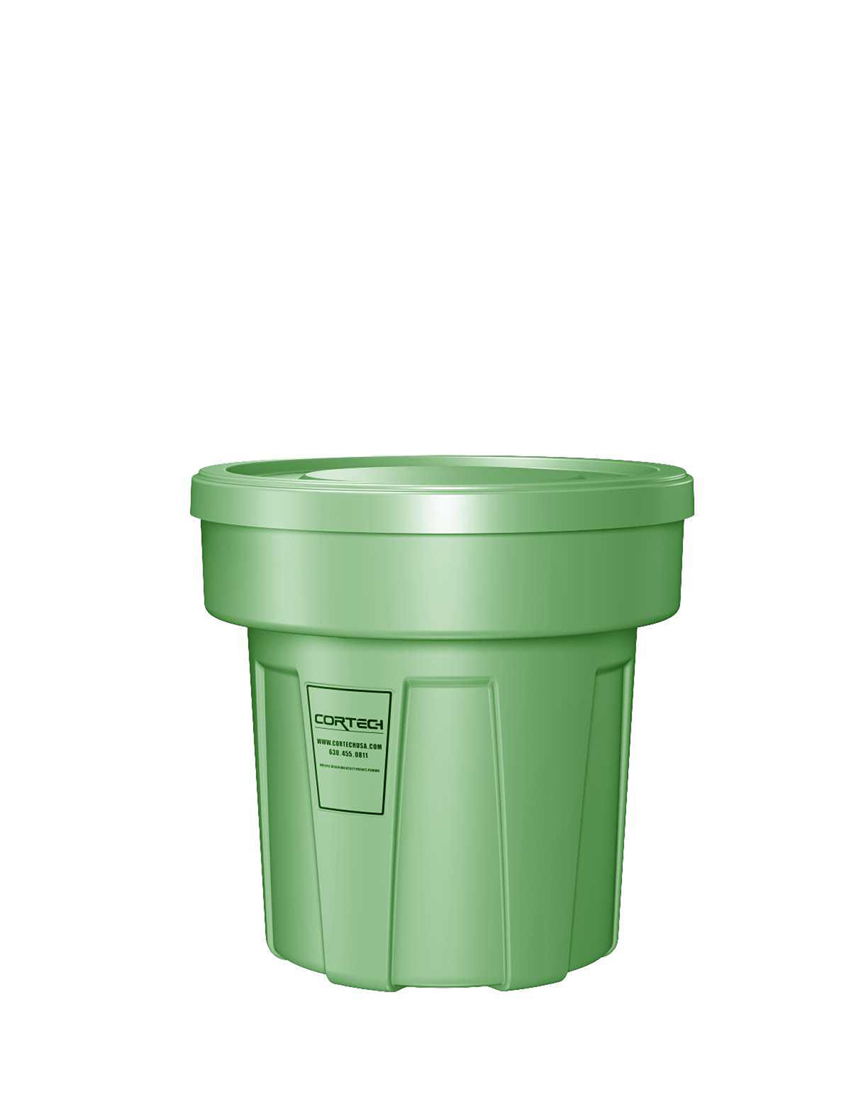Flame Retardant Receptacle w/Lid Green 25 gal