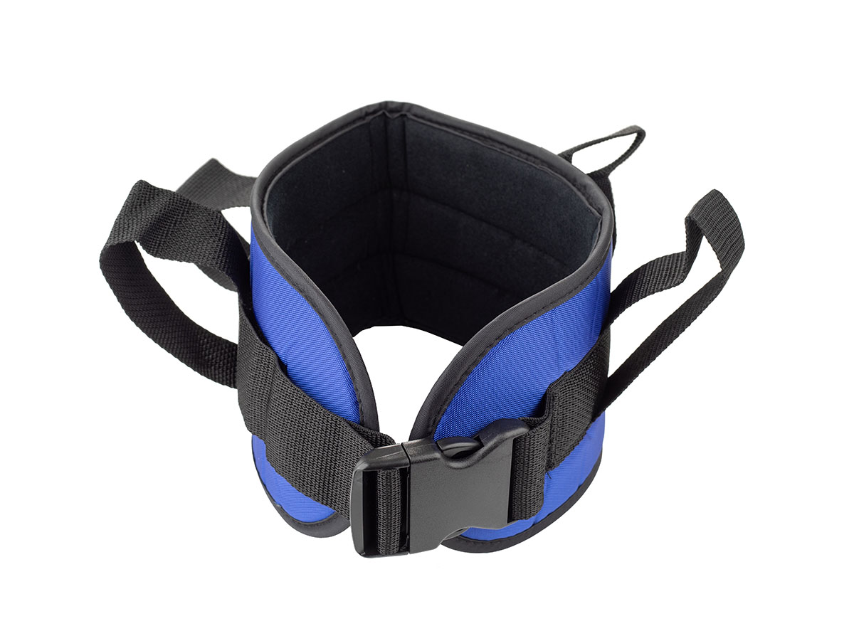 Padded transfer belt side release buckle small (24 to 30) blue