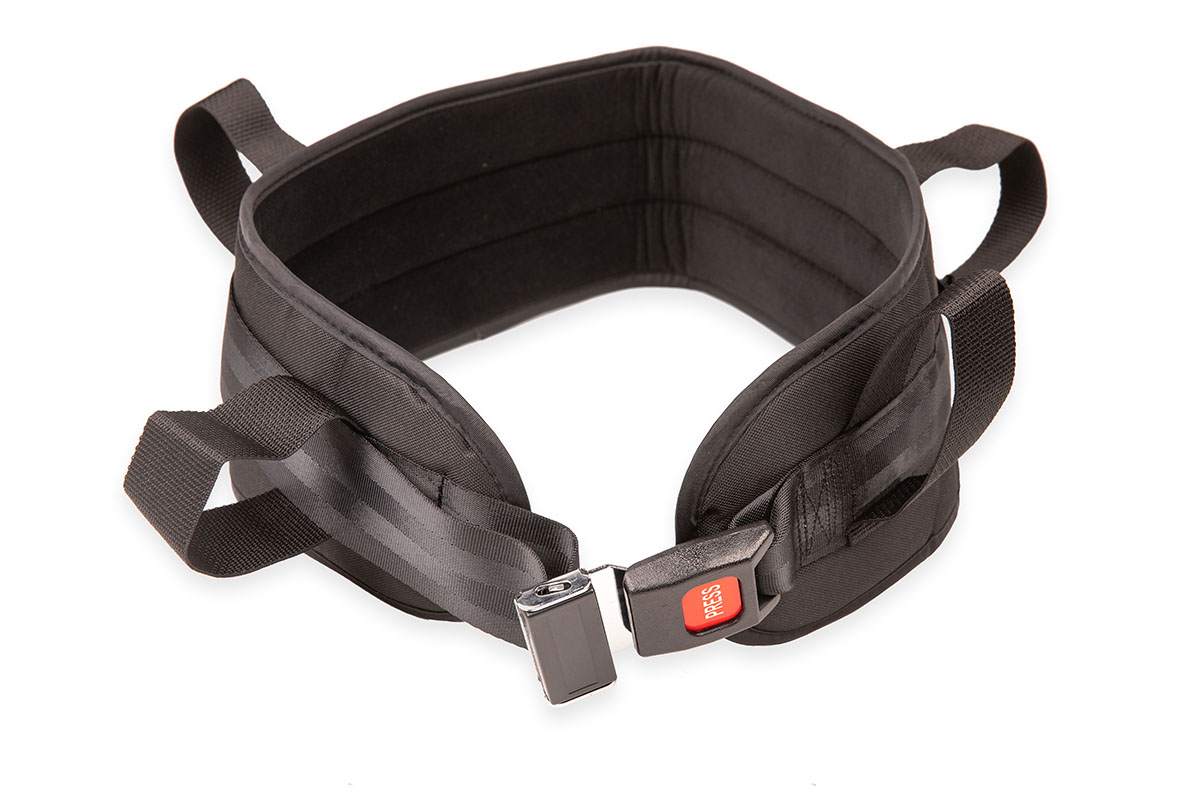 Padded transfer belt auto buckle large (40 to 64) black