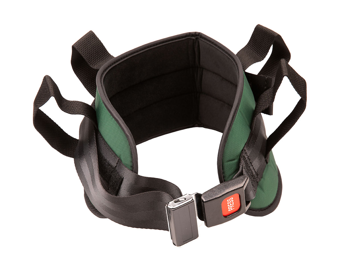 Padded transfer belt auto buckle medium (28 to 48) green