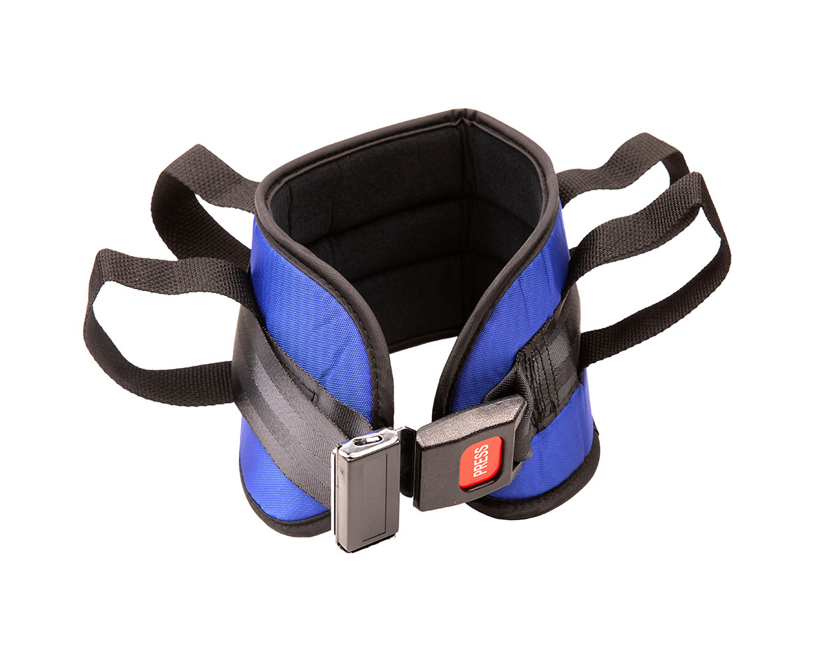 Padded transfer belt auto buckle small (24 to 30) blue