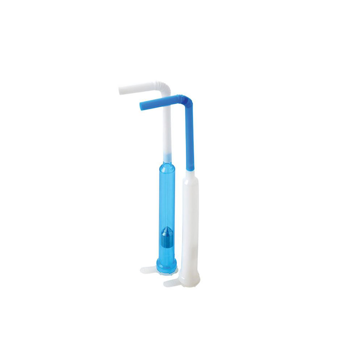 SafeStraw Reusable Straw Holder Mix (6 each: White and Blue) Box of 12