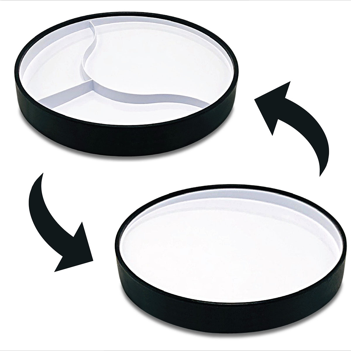STAYnEAT Plate Divided Suction Slope n Scoop Dish Large White Each