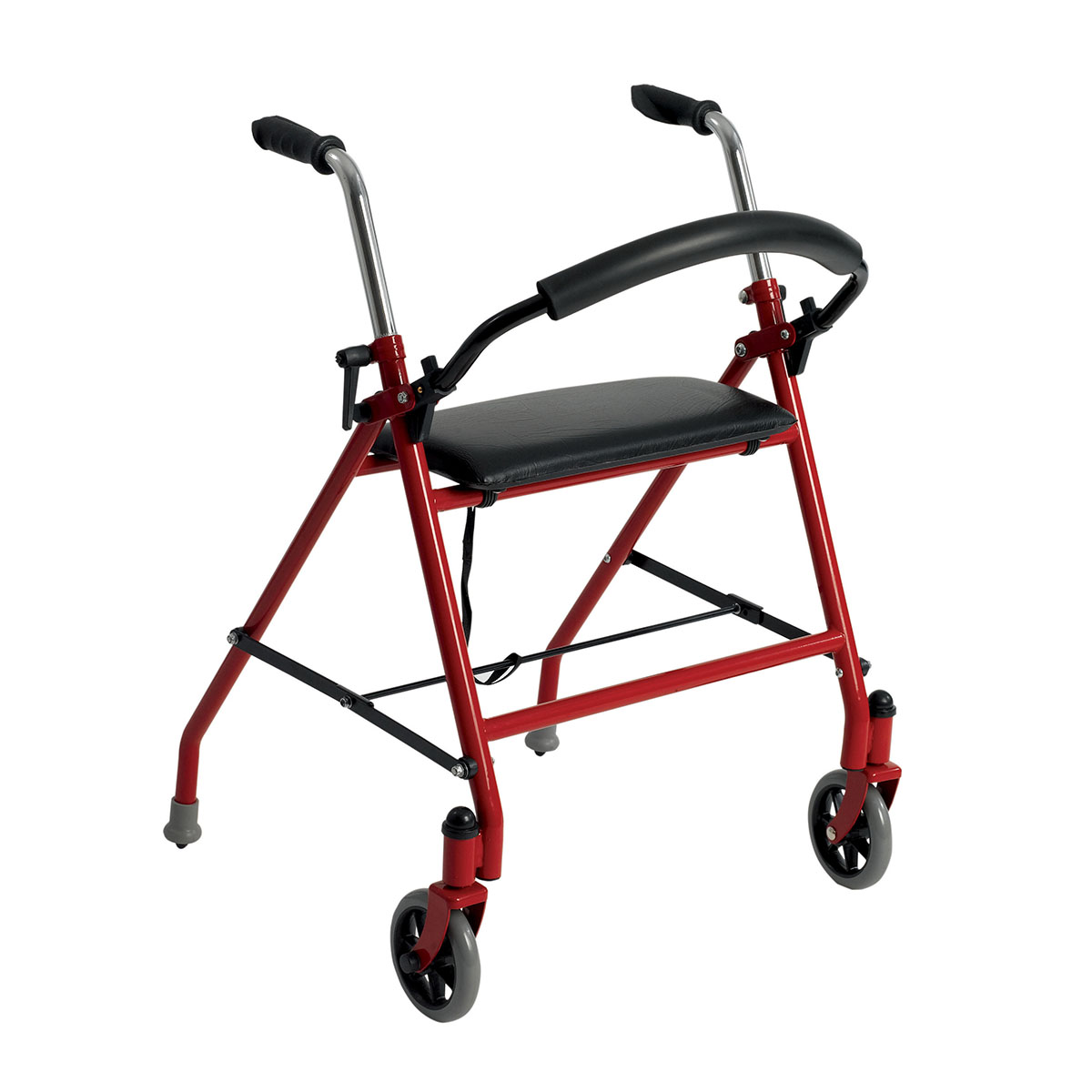 Drive Two Wheeled Walker with Seat Red