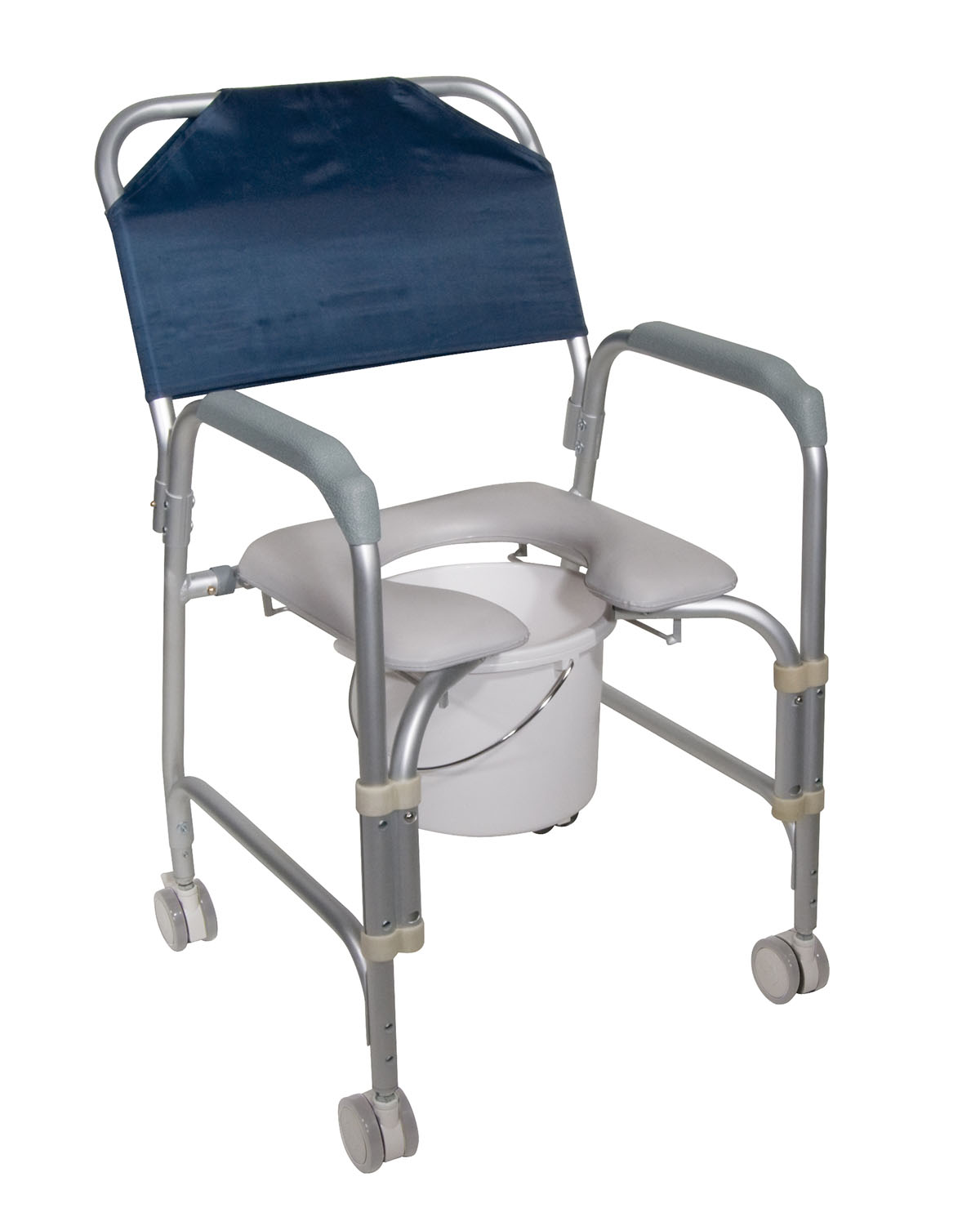 Drive Lightweight Portable Shower Commode Chair with Casters