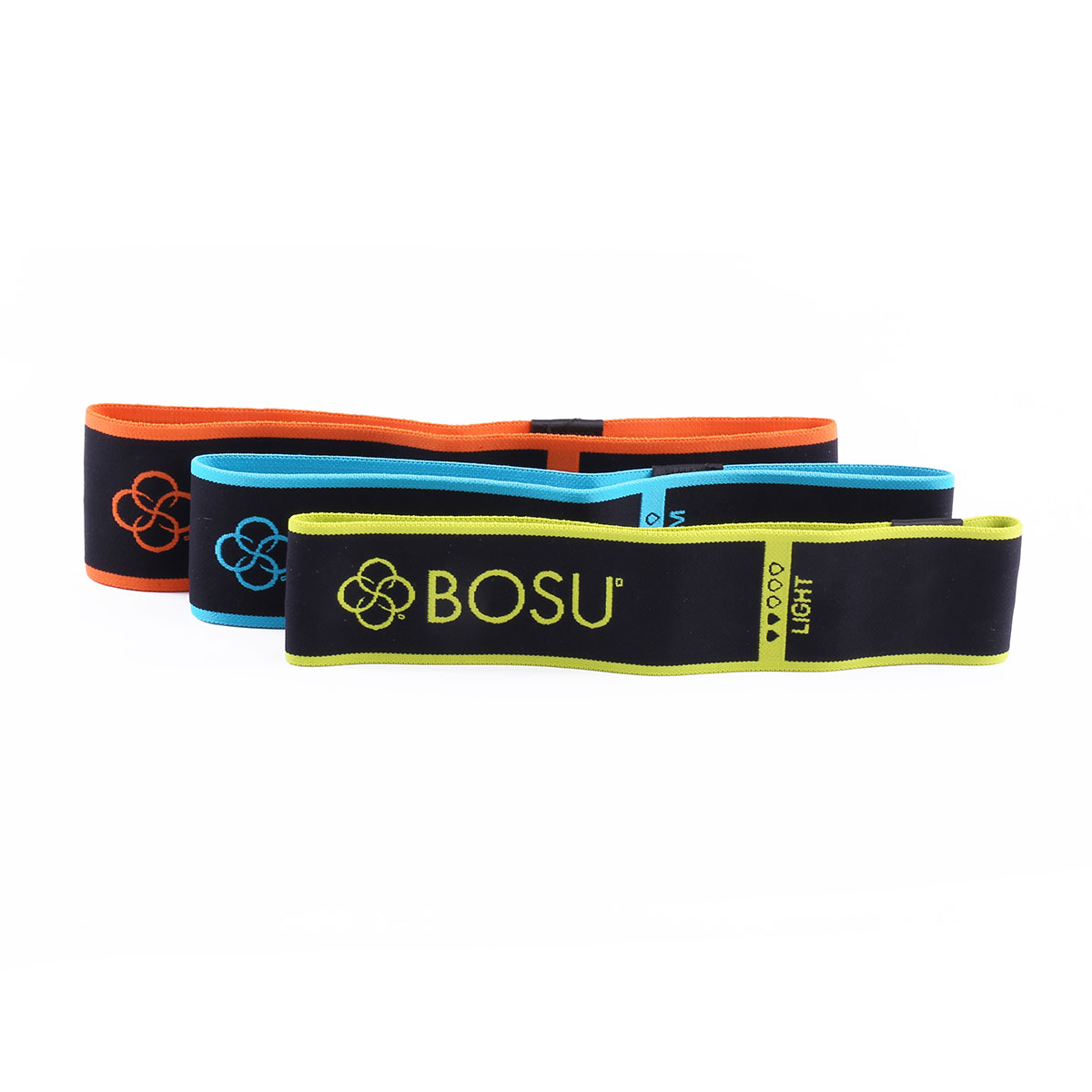 BOSU Fabric Resistance Band Set of 3 (1 ea: Light Medium Heavy)