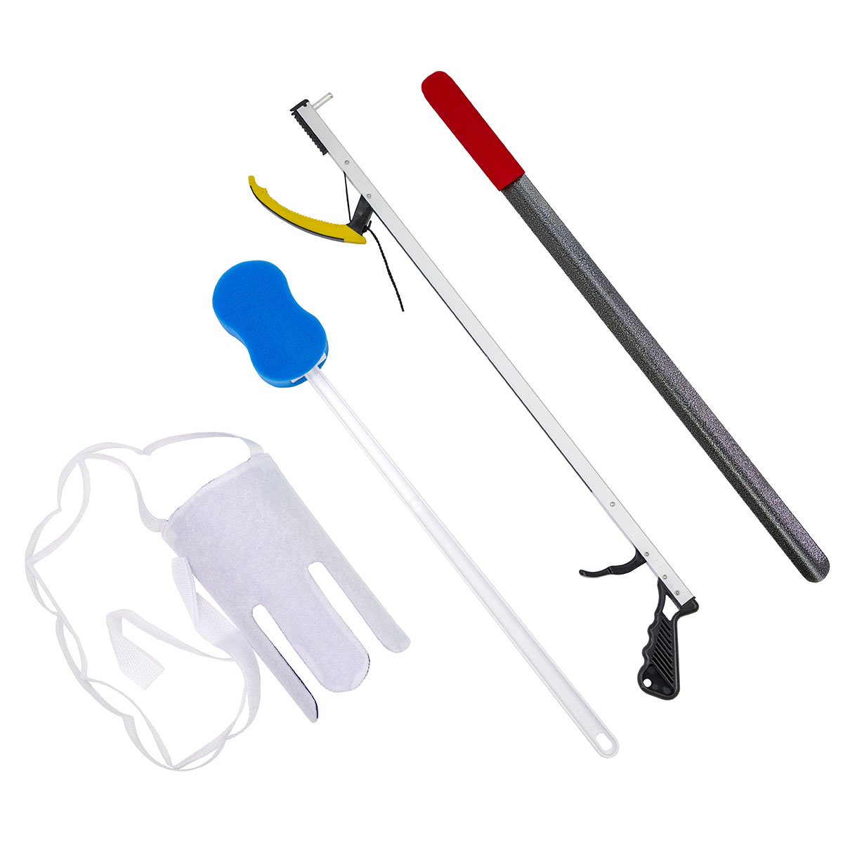 FabLife Hip Kit: 26 reacher contoured sponge flexible sock aid 24 metal shoehorn