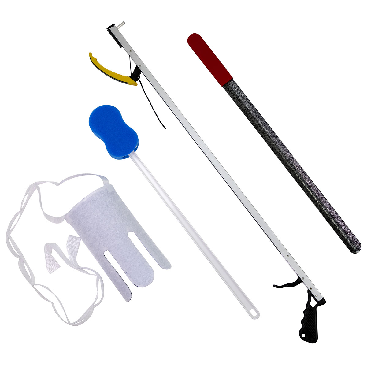 FabLife Hip Kit: 32 reacher contoured sponge flexible sock aid 24 metal shoehorn